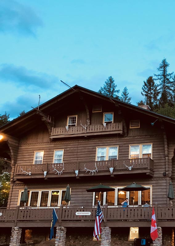 The Belton Chalet with a blue dusky sky behind