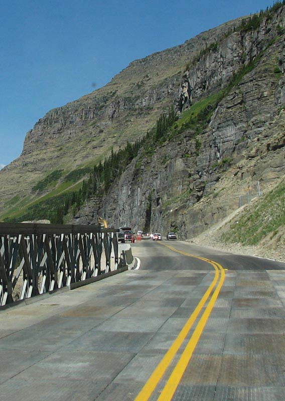 A view of a high mountain road