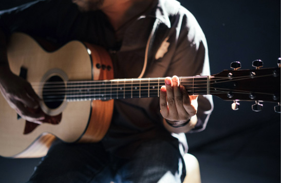 A guitar player