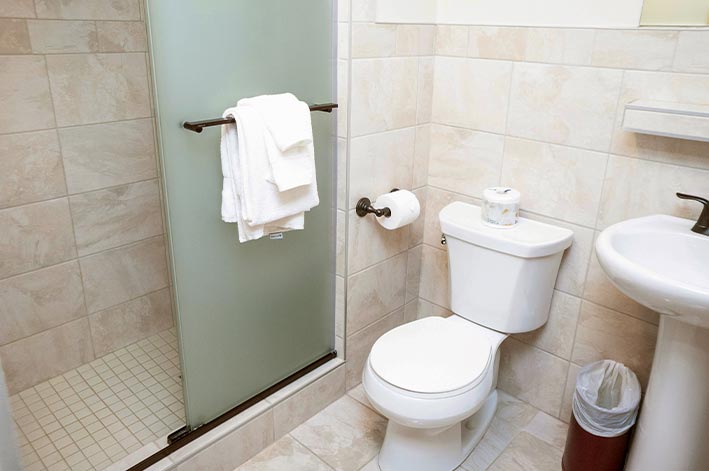 A hotel bathroom